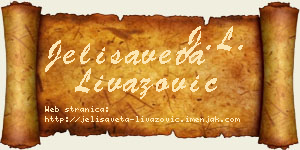 Jelisaveta Livazović vizit kartica